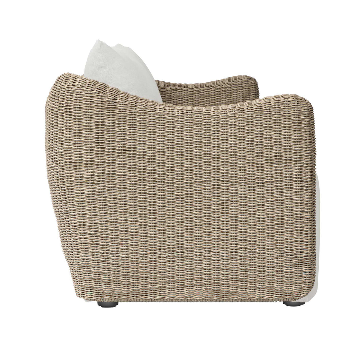 Sunset Wicker Outdoor Sofa Oatmeal / Oyster White - Light Brown / White by Uttermost - View 9