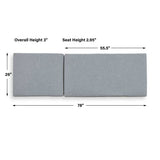 Bea Outdoor Pool Chaise Cushion - Gray by Uttermost - View 6