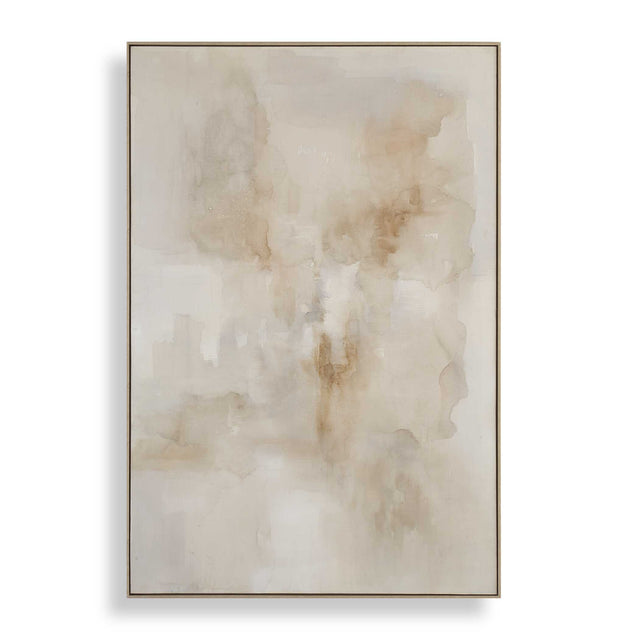 Remedy Hand Painted Modern Canvas Brown / Gray / White / Woodtone - Light Brown / Gray by Uttermost - View 1