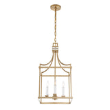 Montreal 4 Light Brass Lantern Pendant - Gold by Uttermost - View 6