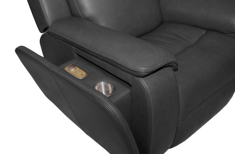 Ziggy Power Recliner With Power Headrest, Lumbar, Heat & Massage - Iron | Flexsteel