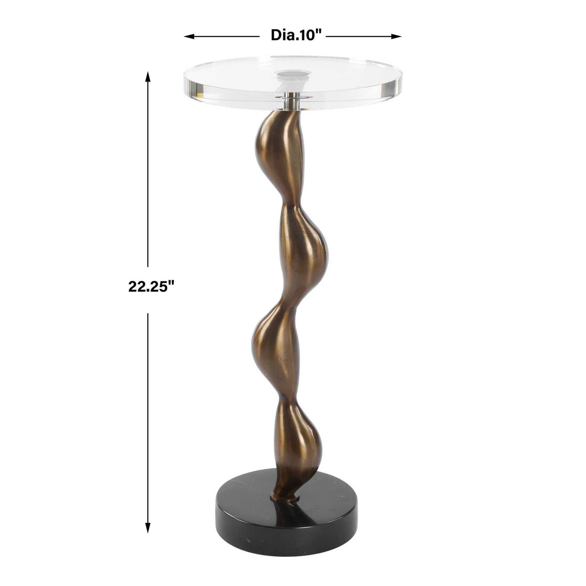 Remolino Drink Table - Bronze by Uttermost - View 9