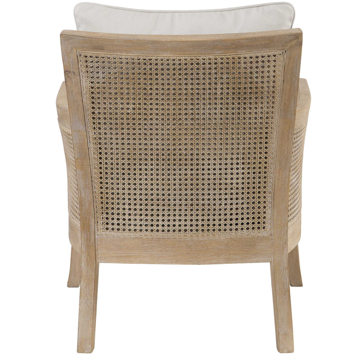 Encore Natural Armchair - White / Light Brown by Uttermost - View 6