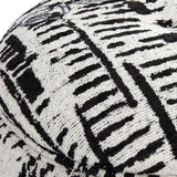 Dialogue Poof Ottoman - Black / White by Uttermost - View 6
