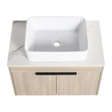 30 " Modern Design Float Bathroom Vanity With Ceramic Basin Set, Wall Mounted White Oak Vanity With Soft Close Door,KD - Packing，KD - Packing，2 Pieces Parcel（TOP - BAB110MOWH） - W999S00023 - image - 16