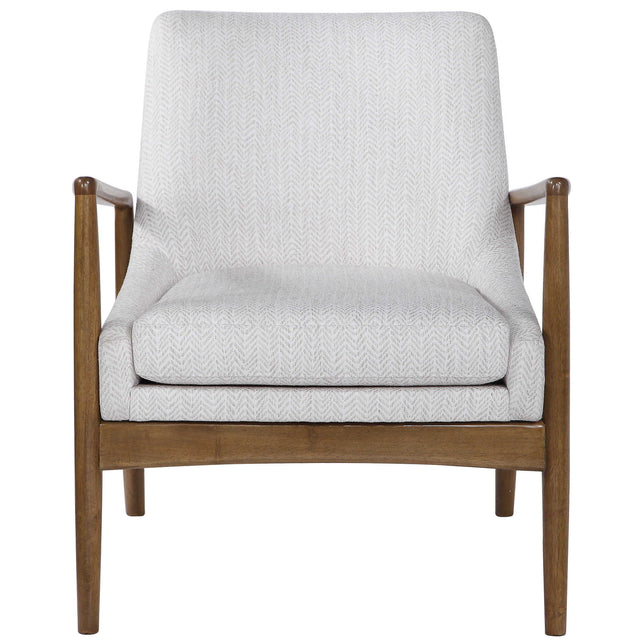 Bev Accent Chair - White / Dark Brown by Uttermost - View 1