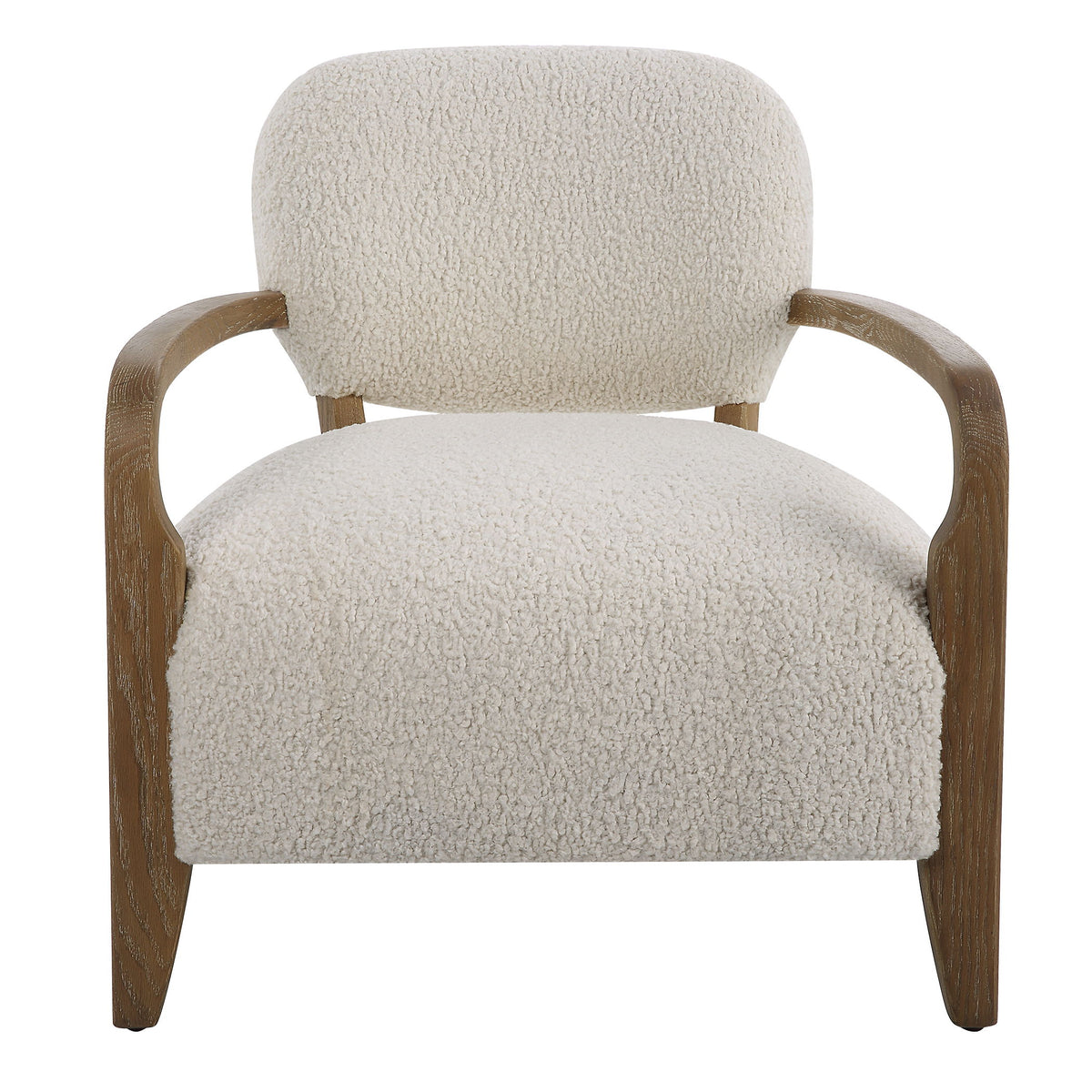 Telluride Natural Shearling Accent Chair - Beige / Dark Brown by Uttermost - View 1