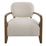 Telluride Natural Shearling Accent Chair - Beige / Dark Brown by Uttermost - View 1