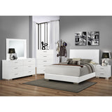Dulcey White High Gloss 5-piece Queen Bedroom Set