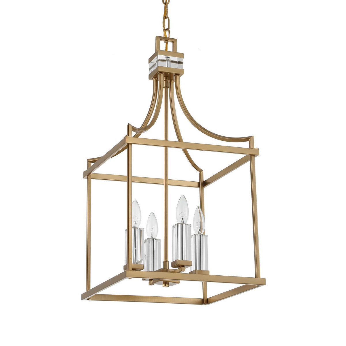Montreal 4 Light Brass Lantern Pendant - Gold by Uttermost - View 3
