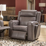 Wyatt Power Recliner With Power Headrest & Lumbar - Gunmetal | Flexsteel
