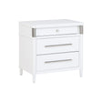 3-Drawer Nightstand With Felt Lined Top Drawer, White