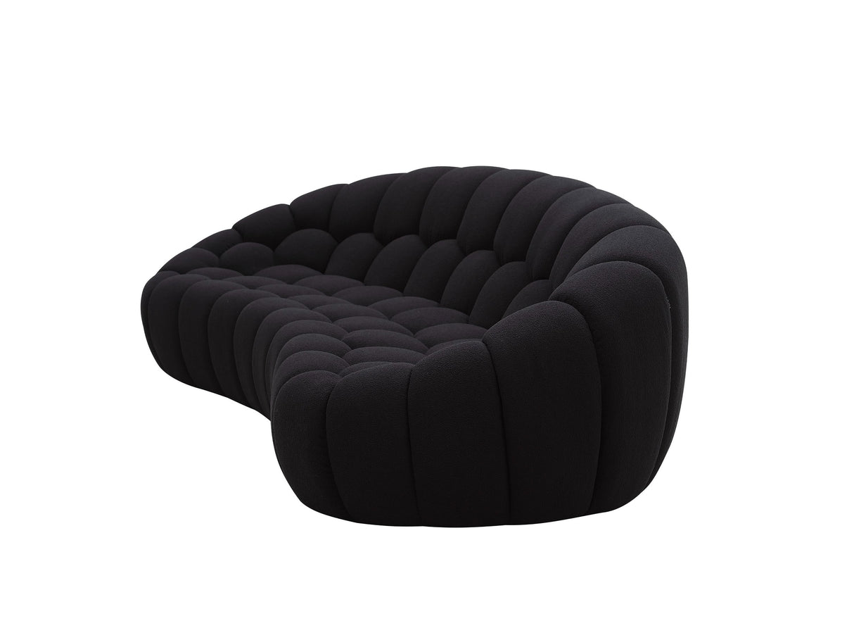 Divani Casa Yolonda - Modern Curved Black Fabric Sofa Set | VIG - Home Elegance USA