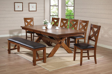 Apollo Dining Table 70000 Walnut Finish | Acme - 70000 - Home Elegance USA - 1