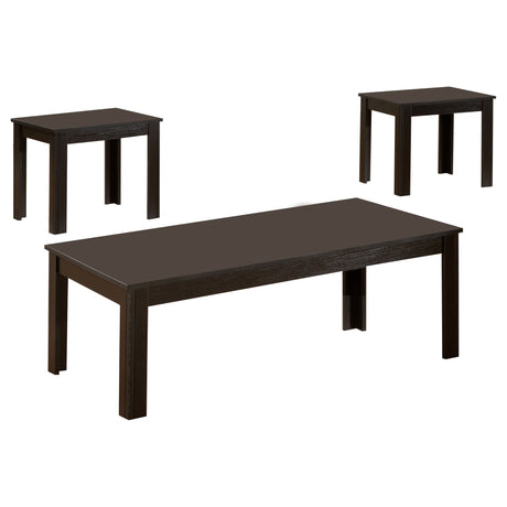 3 Pc Coffee Table Set - Elias 3 - piece Silhouette Occasional Set Black - 700225 - image - 1