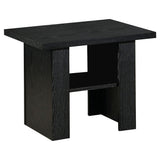 3 Pc Coffee Table Set - Rodez 3 - piece Occasional Table Set Black Oak | Coaster | Home Elegance USA