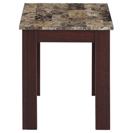 3 Pc Coffee Table Set - Rhodes 3 - piece Faux Marble Top Occasional Set Brown - 700395 - image - 8