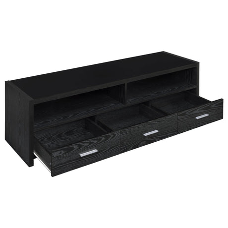 Alton 62" 3 - drawer TV Console Black Oak - 700645 - image - 3