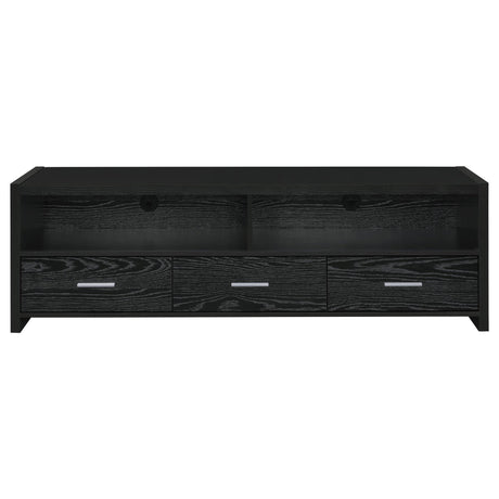 Alton 62" 3 - drawer TV Console Black Oak - 700645 - image - 4