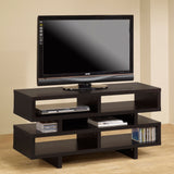 48" Tv Stand - Parker TV Console with 5 Open Compartments Cappuccino
