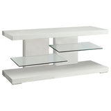 47" Tv Stand - Cogswell 2-shelf TV Console Glossy White
