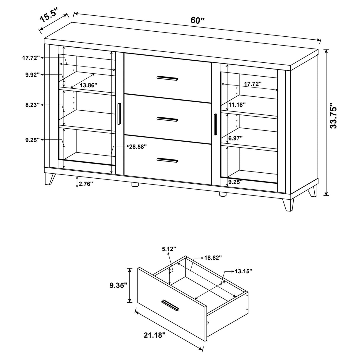 Lewes 4 - piece Entertainment Center Cappuccino - 700881 - S4 - image - 10