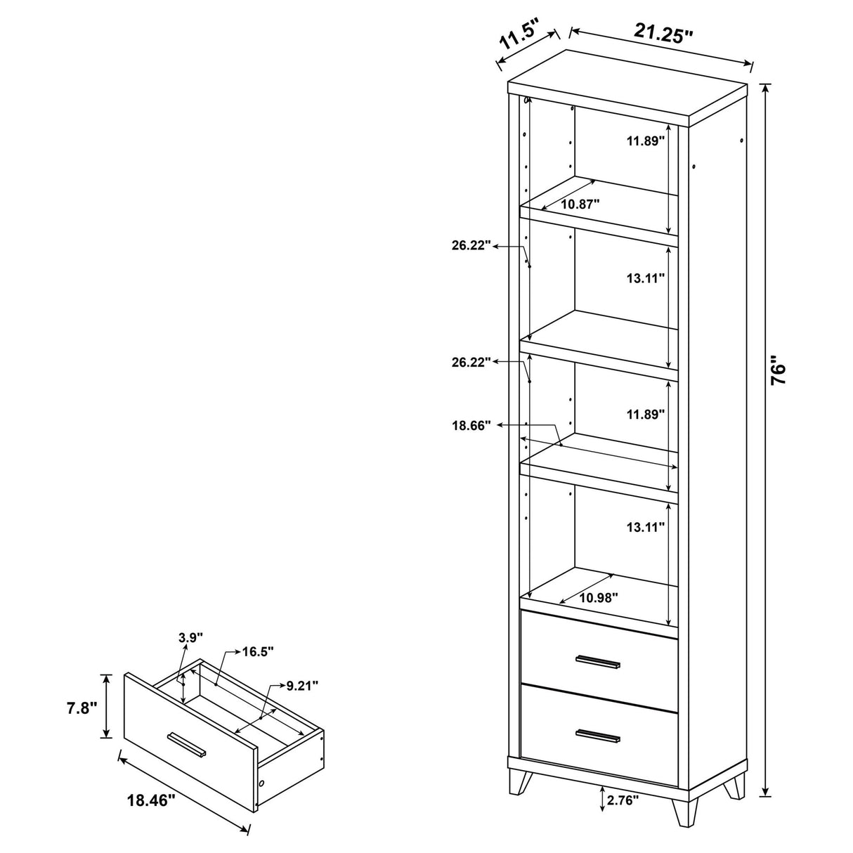 Lewes 4 - piece Entertainment Center Cappuccino | Coaster | Home Elegance USA