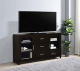 60" Tv Stand - Lewes 2-door TV Stand with Adjustable Shelves Cappuccino