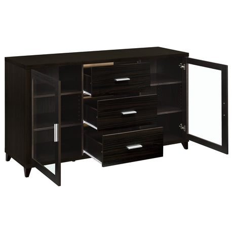 60" Tv Stand - Lewes 2 - door TV Stand with Adjustable Shelves Cappuccino - 700881 - image - 3