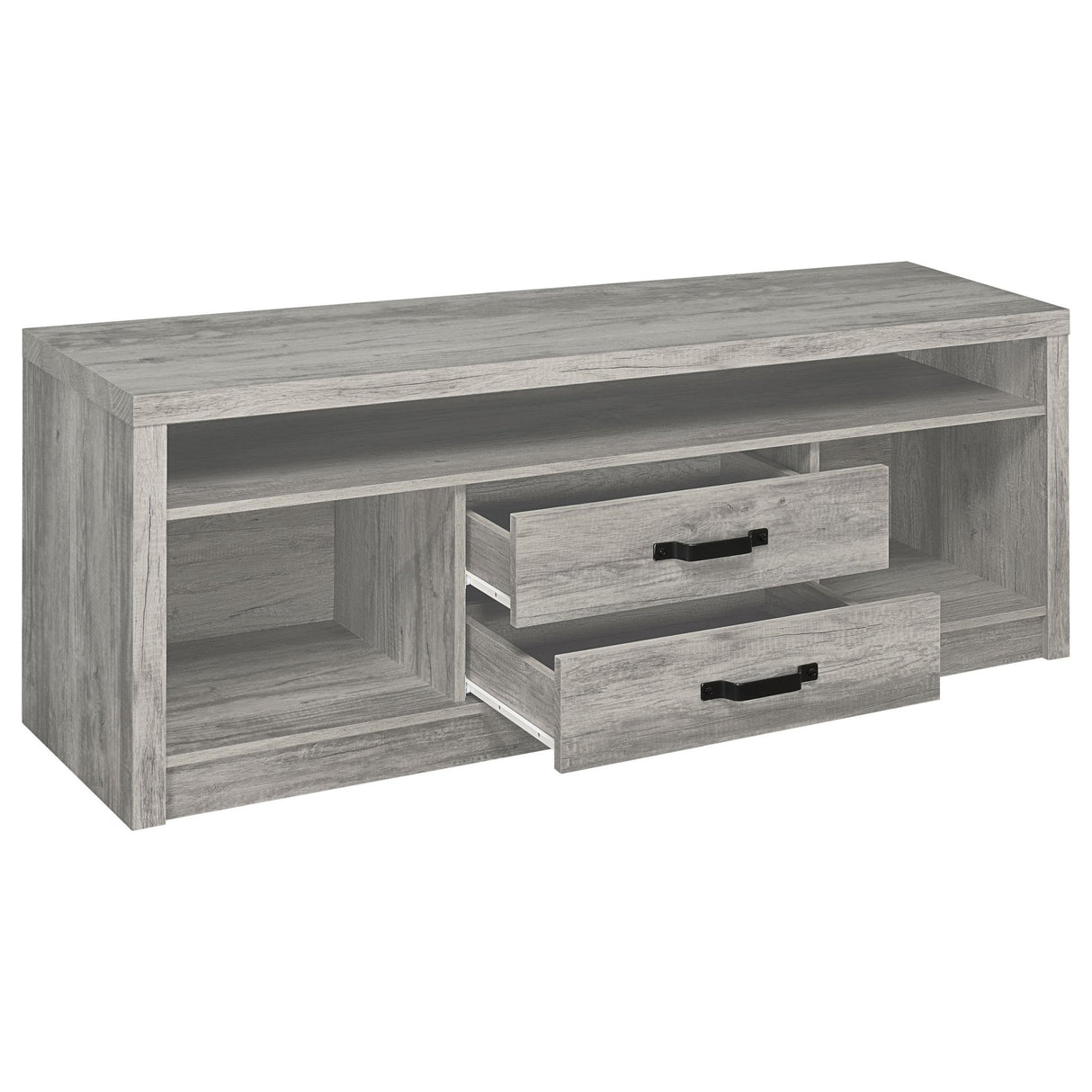 Burke 3 - piece Entertainment Center Grey Driftwood | Coaster | Home Elegance USA