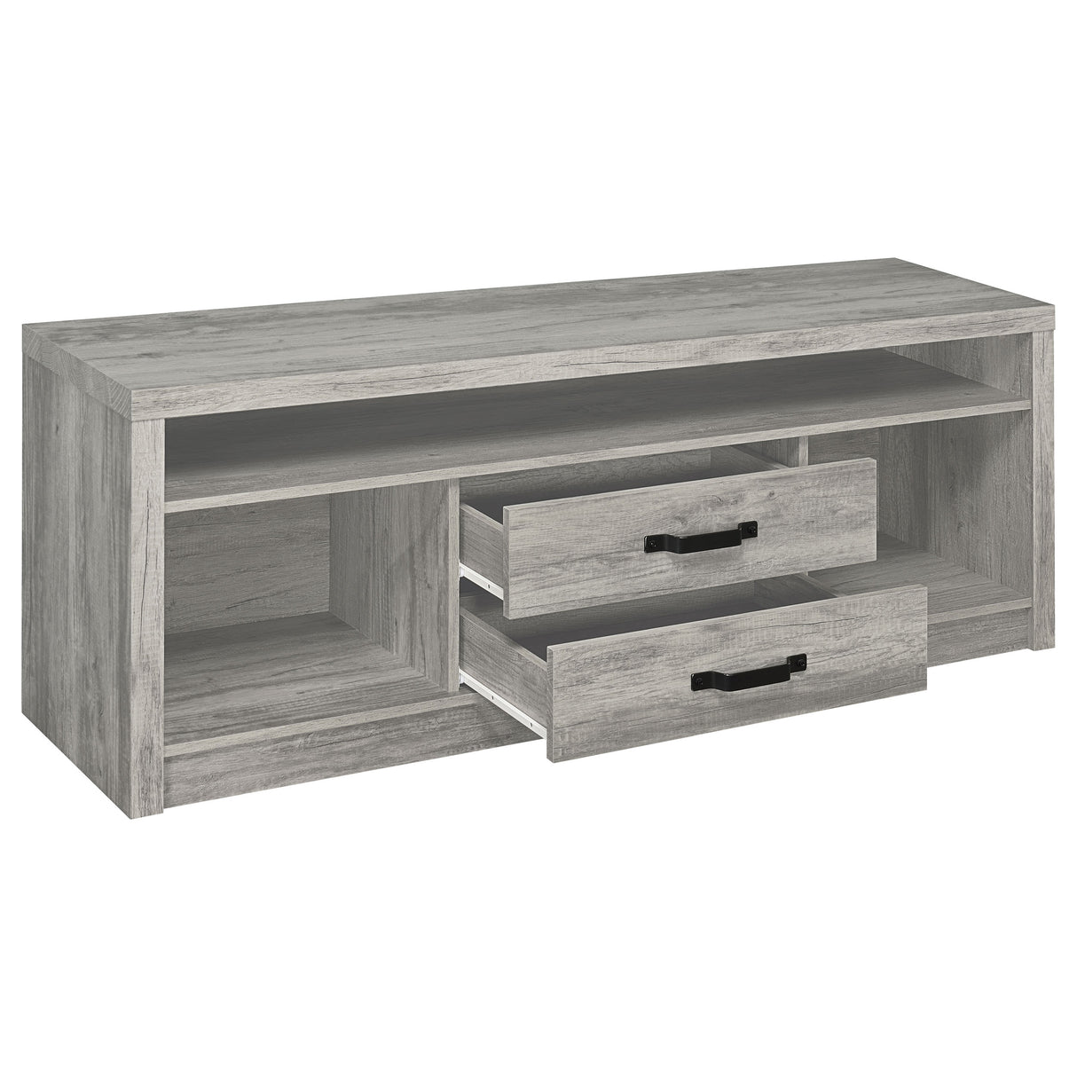 59" Tv Stand - Burke 2-drawer TV Console Grey Driftwood