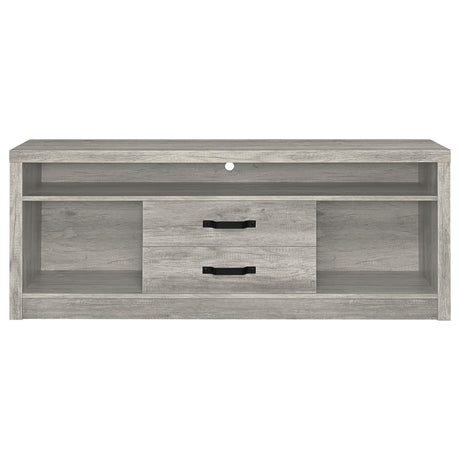 59" Tv Stand - Burke 2 - drawer TV Console Grey Driftwood - 701024 - image - 4