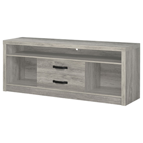 59" Tv Stand - Burke 2 - drawer TV Console Grey Driftwood - 701024 - image - 5