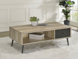 Coffee Table - Welsh 1-drawer Rectangular Engineered Wood Coffee Table With Storage Shelf Antique Pine and Grey