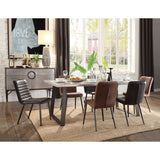 Acme - Kaylia Dining Table 70105 Aluminum & Gunmetal Finish