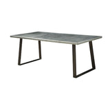 Acme - Kaylia Dining Table 70105 Aluminum & Gunmetal Finish