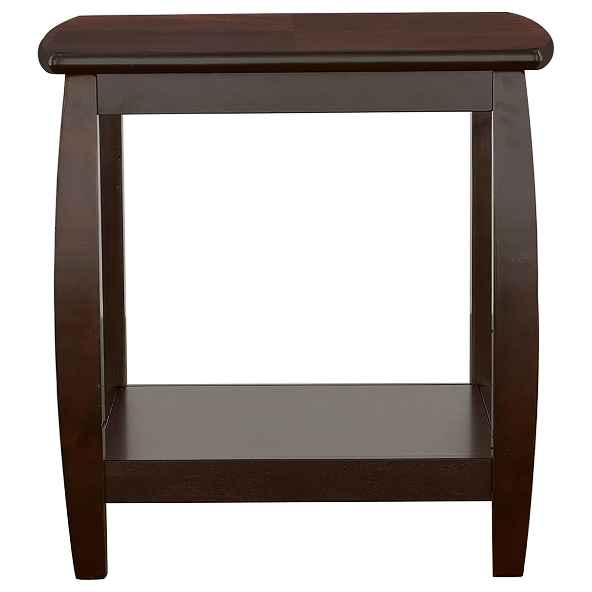 End Table - Dixon Square End Table with Bottom Shelf Espresso