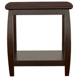 End Table - Dixon Square End Table with Bottom Shelf Espresso