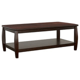 Coffee Table - Dixon Rectangular Coffee Table with Lower Shelf Espresso