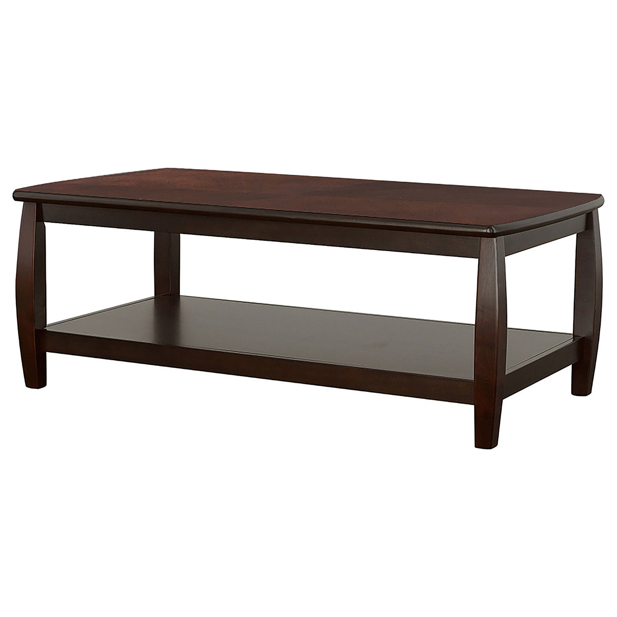 Coffee Table - Dixon Rectangular Coffee Table with Lower Shelf Espresso