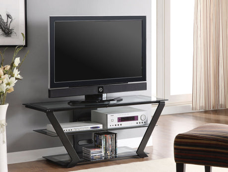 50" Tv Stand - Donlyn 2 - tier TV Console Black - 701370 - image - 2