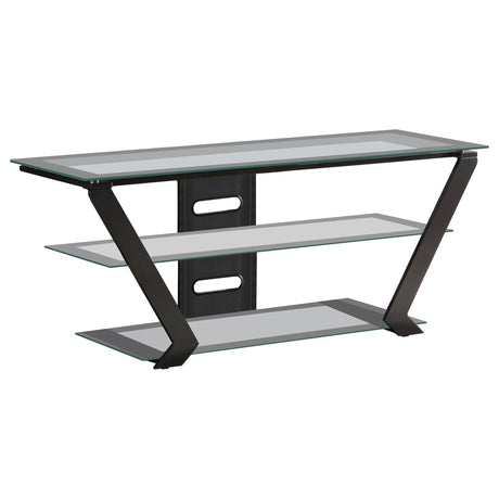 50" Tv Stand - Donlyn 2 - tier TV Console Black - 701370 - image - 1