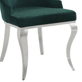 Dekel Side Chair (Set - 2) 70142 Green Fabric & Stainless Steel | Acme - 70142 - Home Elegance USA - 6