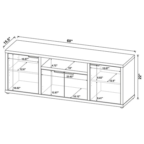 Tabby 4 - door Engineered Wood 60" TV Stand Mango - 701702 - image - 12