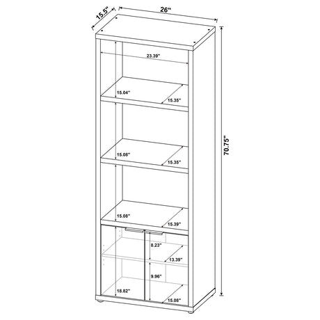 Media Tower - Tabby 3-Shelf Engineered Wood Media Tower Mango