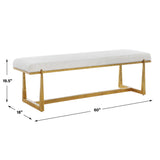 Midas Bench - White by Uttermost - View 7