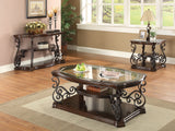 End Table - Laney End Table Deep Merlot and Clear