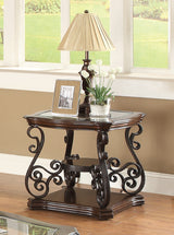 End Table - Laney End Table Deep Merlot and Clear