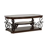 Coffee Table - Laney Coffee Table Deep Merlot and Clear