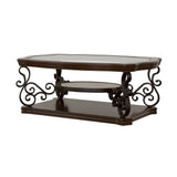 Coffee Table - Laney Coffee Table Deep Merlot and Clear